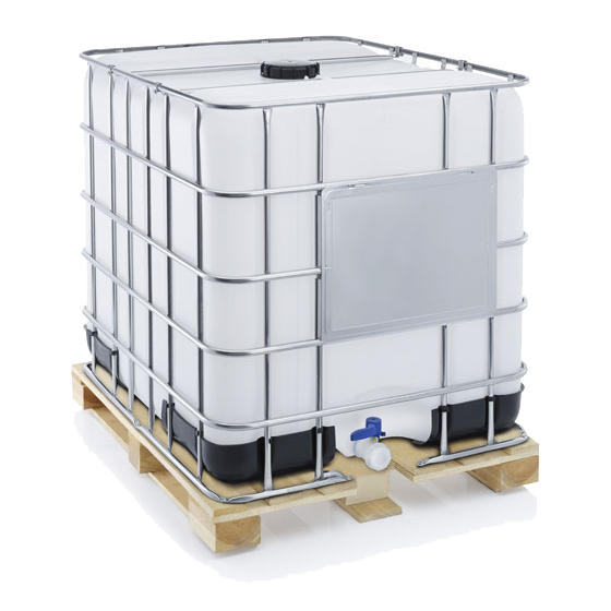 Container IBC/GRG 1000 litres standard avec palet de bois