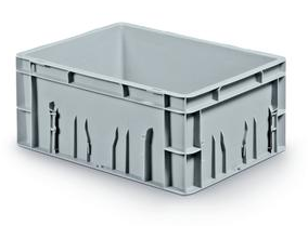 Solid euro container with integrated label holder 400x300x175
