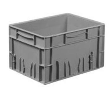 Euro-Contenedor sólido con etiquetero intregrado 400x300x235