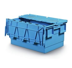 Boîte de rangement empilable / couvercle avec emboîtable intégré