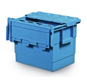 Caja apilable / encajable con tapa integrada 400x300x300