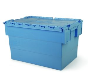 Boîte de rangement empilable / couvercle avec emboîtable intégré