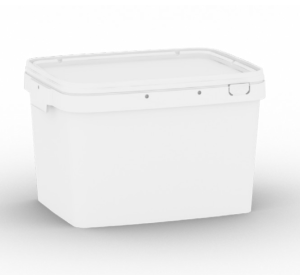 Rectangular bucket with lid, 2095l