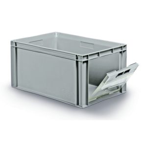 Euro container with rear door