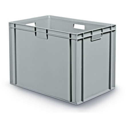 Euro-Contenedor sólido con base reforzada y asas abiertas 600x400x440