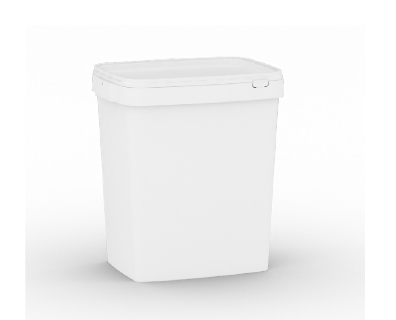 Cubell rectangular amb tapa 34,20L