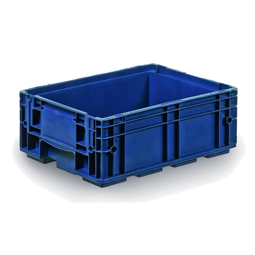 Caja KLT con etiquetero integrado y base VDA 396x297x147