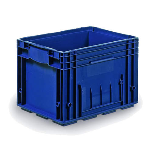 Caja KLT con etiquetero integrado y base VDA 396x297x280
