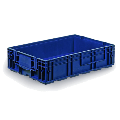 Caja KLT con etiquetero integrado y base VDA 594x396x147