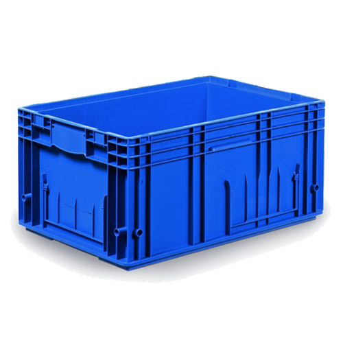 Caja KLT con etiquetero integrado y base lisa 594x396x280