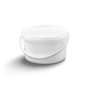 Cubo cilíndrico con tapa y asa de plástico/metálica 3.7 litros