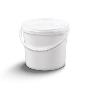 Cubo cilíndrico con tapa y asa de plástico/metálica 5.7 litros