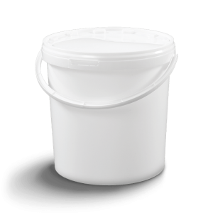 Cubo cilíndrico con tapa y asa de plástico/metálica 10.7 litros