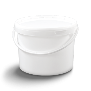 Cubo cilíndrico con tapa y asa de plástico/metálica 11.2 litros