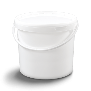 Cubo cilíndrico con tapa y asa de plástico/metálica 12.6 litros