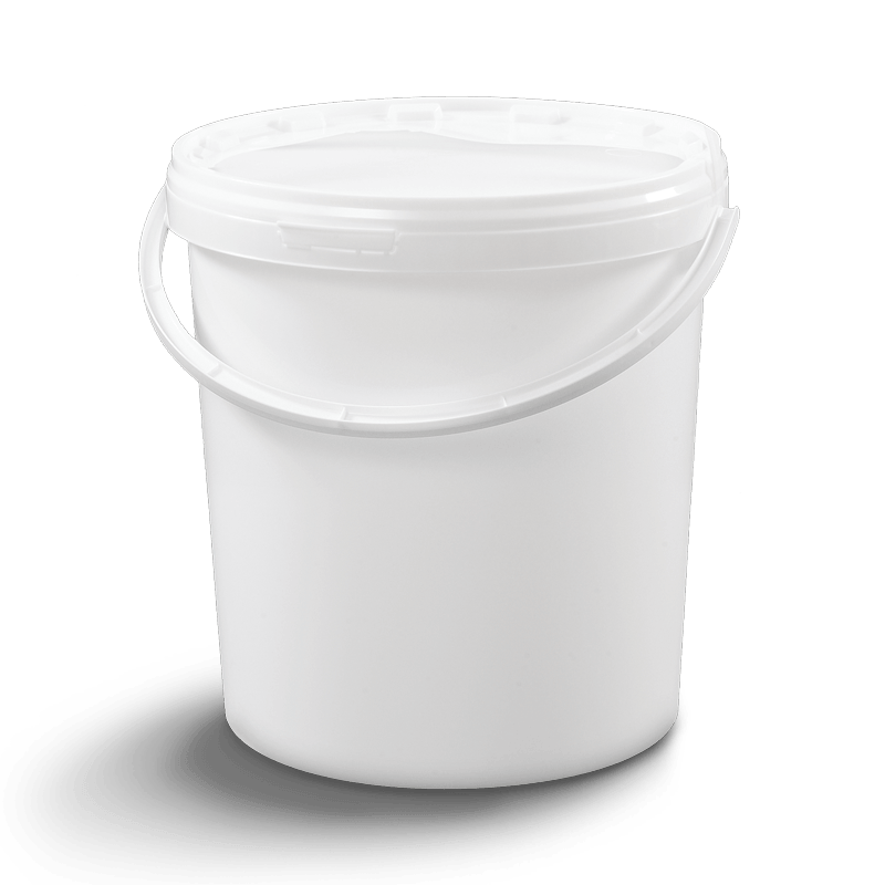 Cubo cilíndrico con tapa y asa de plástico/metálica 11.2 litros