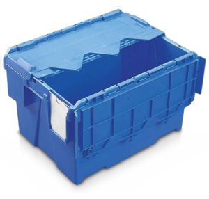 Boîte de rangement empilable / couvercle avec emboîtable intégré