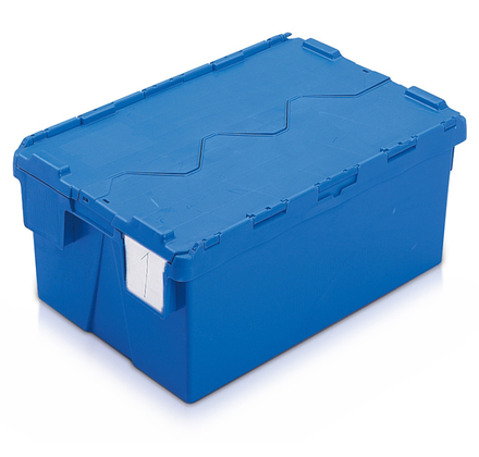 Caja apilable / encajable con tapa integrada 600x400x264