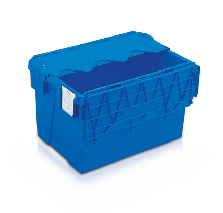 Caja apilable / encajable con tapa integrada 600x400x365