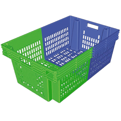 Caja fondo perforado y paredes rejadas 600x400x235