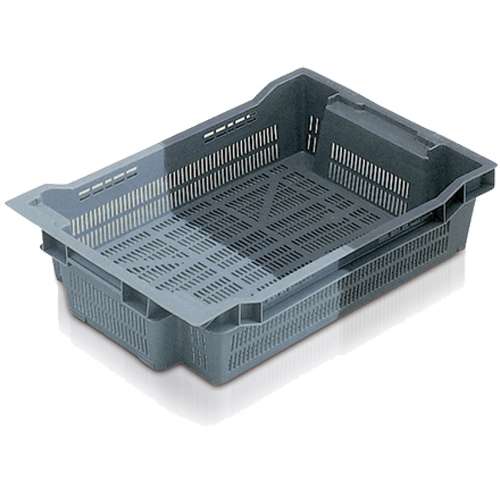 Caja fondo perforado y paredes rejadas 600x400x117