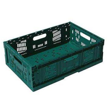 Caja plegable rejillada con asas abiertas 600x400x238
